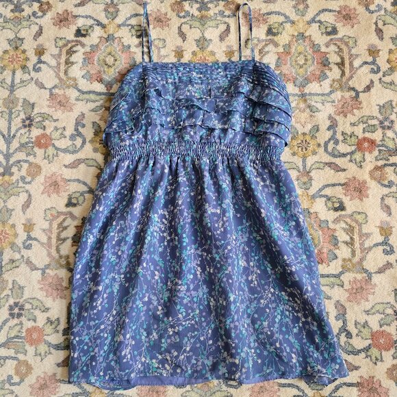 LC Lauren Conrad Dresses & Skirts - Lauren Conrad Blue Floral Mini Dress Women's 16